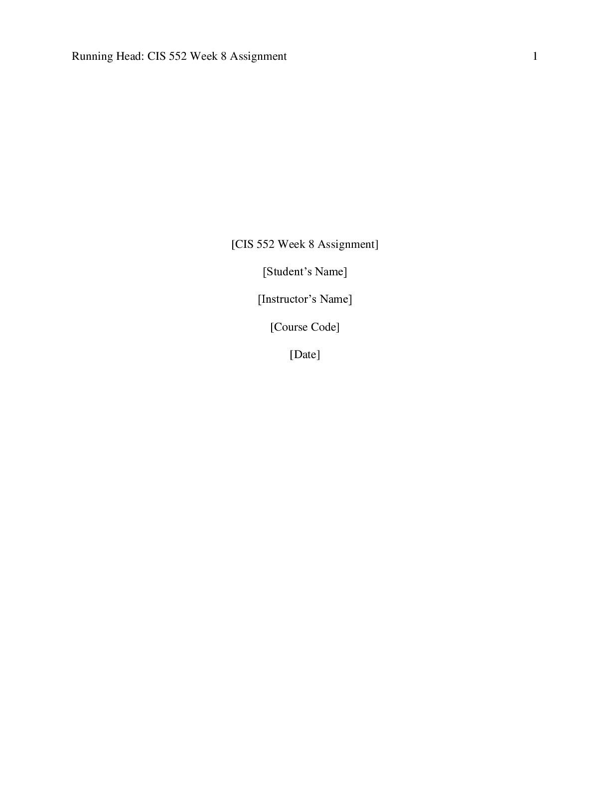 Preview image for CIS 552 Week 8 Assignment